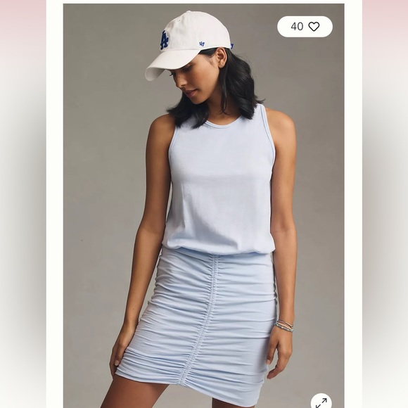 Sundry Ruched Racerback Dress - Picture 4 of 8